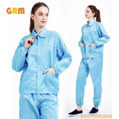 Quần áo phòng sạch rời cổ bẻ - Quần áo Bảo Hộ Lao Động Greenmed - Công Ty TNHH Greenmed