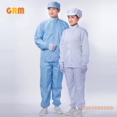 Quần áo phòng sạch rời cổ trụ - Quần áo Bảo Hộ Lao Động Greenmed - Công Ty TNHH Greenmed