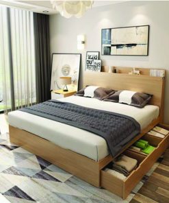 Giường gỗ công nghiệp