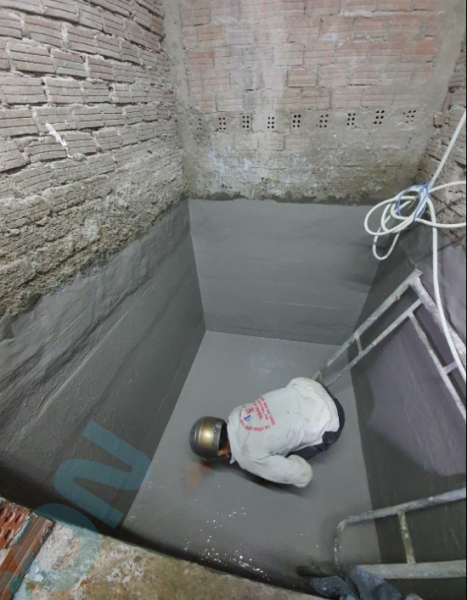 Thi công chống thấm hố pits thang máy