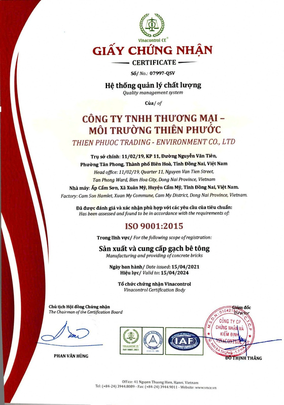 Chứng nhận ISO 9001:2015