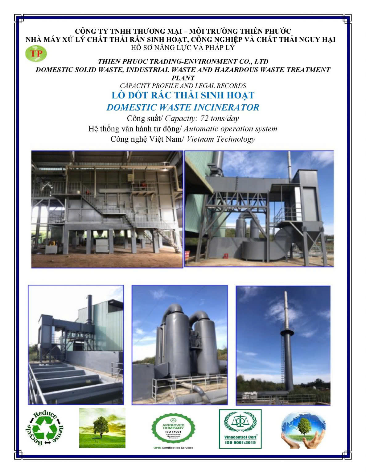 Lò đốt rác thải sinh hoạt