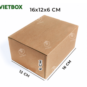 Hộp carton 16x12x2 - Bao Bì Carton Vietbox.vn - Công ty TNHH Sản Xuất Và Thương Mại VIETBOX