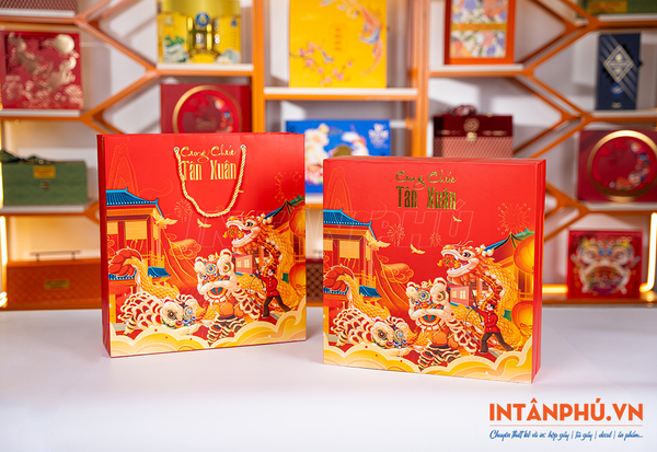 Hộp cứng quà tết - In Bao Bì Giấy Tân Phú - Công Ty TNHH Sản Xuất In ấn Và Bao Bì Tân Phú
