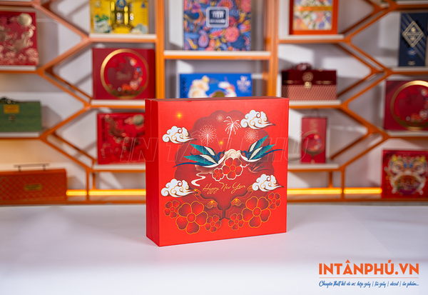 Hộp cứng quà tết - In Bao Bì Giấy Tân Phú - Công Ty TNHH Sản Xuất In ấn Và Bao Bì Tân Phú