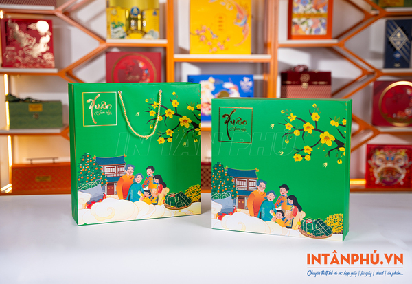 Hộp cứng quà tết - In Bao Bì Giấy Tân Phú - Công Ty TNHH Sản Xuất In ấn Và Bao Bì Tân Phú