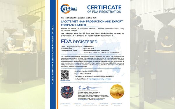 FDA Hoa Kỳ - Laven Coffee - Công Ty TNHH Laven Group