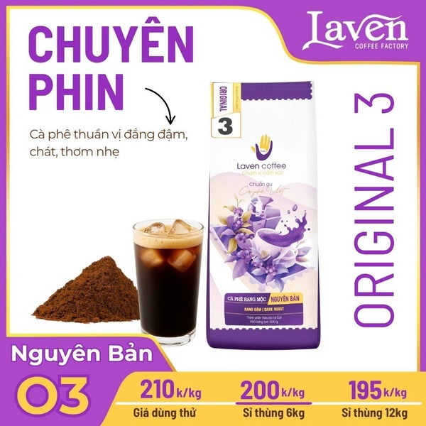 Gu nguyên bản pha phin thuần vị đắng đậm - Laven Coffee - Công Ty TNHH Laven Group
