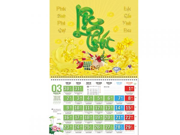 Lịch lò xo giữa bộ số 37ì68cm