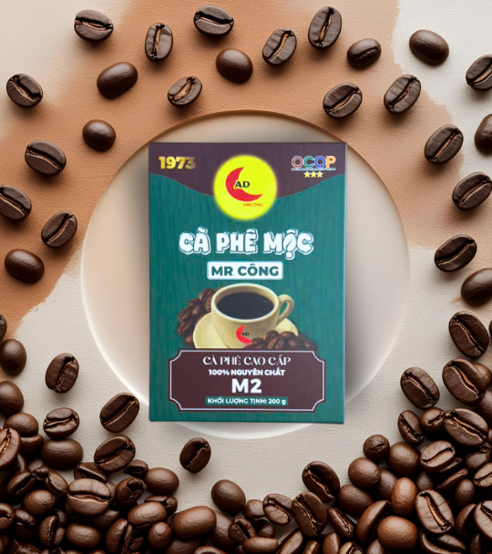Cà phê nguyên chất Mr Công - loại cao cấp M2 (200 g) - Cà Phê Mộc Mr Công - Công Ty TNHH TM DV XK Cà Phê Mộc Mr Công