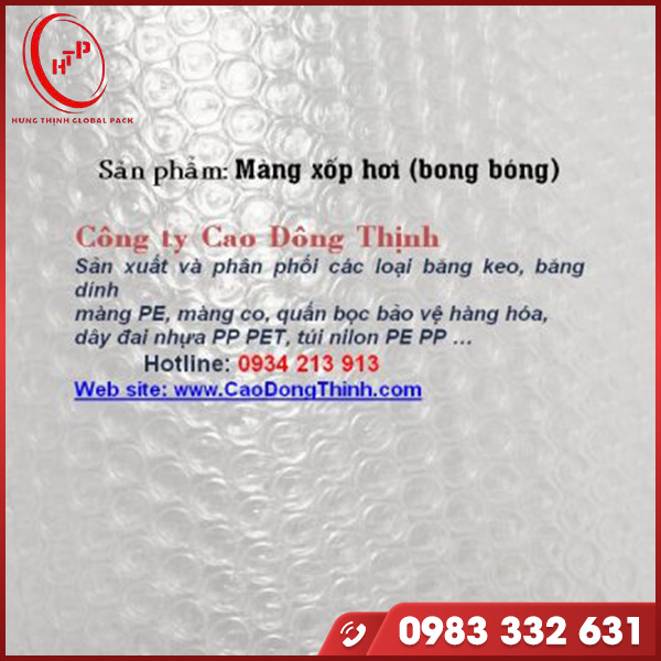 Màng xốp hơi - Băng Keo Hưng Thịnh Global Pack - Công Ty TNHH Hưng Thịnh Global Pack