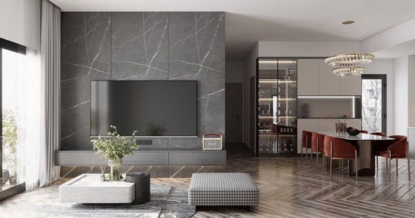 Thiết kế nội thất căn hộ phong cách hiện đại