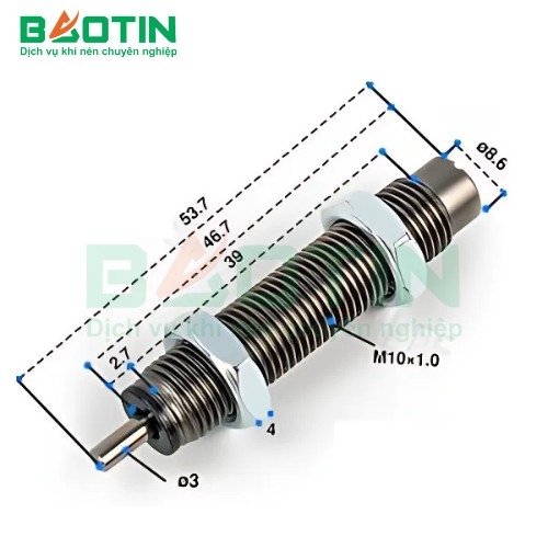 Giảm chấn RB1007 - Phụ Tùng Máy Nén Khí Bảo Tín - Công Ty TNHH Thiết Bị Công Nghiệp Bảo Tín