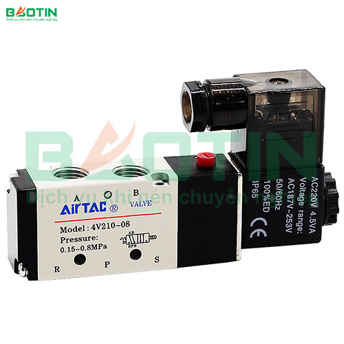 Van điện tử Airtac 4V210-08 - Phụ Tùng Máy Nén Khí Bảo Tín - Công Ty TNHH Thiết Bị Công Nghiệp Bảo Tín