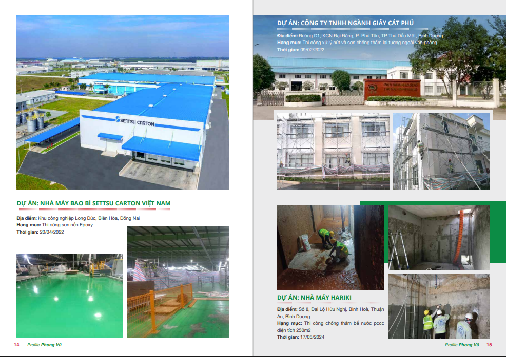 Dự án tiêu biểu - Công Ty TNHH MTV Sơn Chống Thấm Cách Nhiệt Phong Vũ