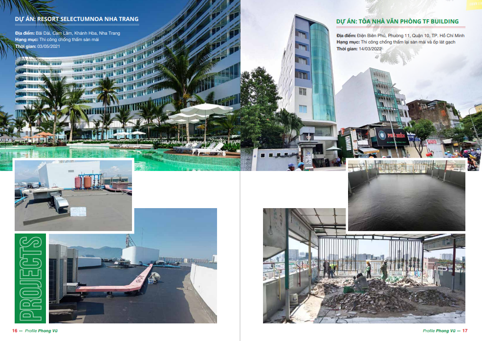 Dự án tiêu biểu - Công Ty TNHH MTV Sơn Chống Thấm Cách Nhiệt Phong Vũ