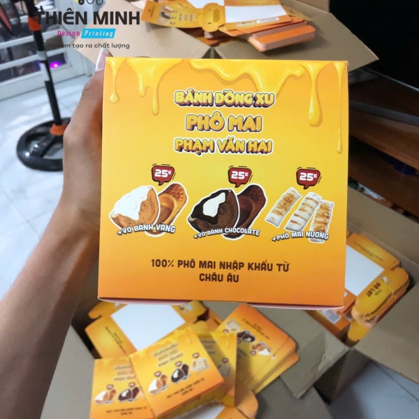 In hộp bánh đồng xu - In ấn Thiên Minh - Công Ty TNHH In ấn Thiên Minh