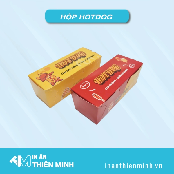 In hộp bánh Hotdog có nắp - In ấn Thiên Minh - Công Ty TNHH In ấn Thiên Minh