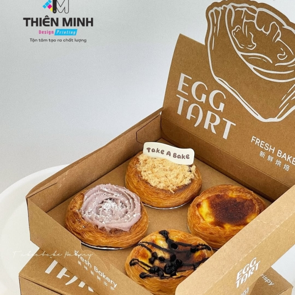 In hộp đựng bánh Tart trứng - In ấn Thiên Minh - Công Ty TNHH In ấn Thiên Minh