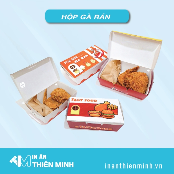 In hộp gà rán - In ấn Thiên Minh - Công Ty TNHH In ấn Thiên Minh