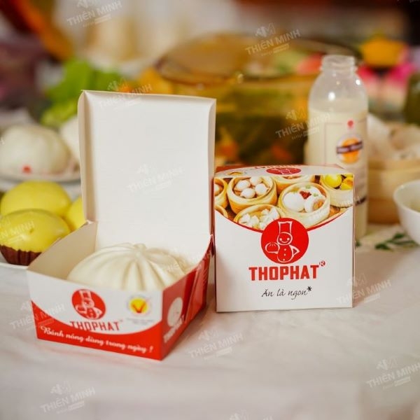 In hộp giấy đựng bánh bao - In ấn Thiên Minh - Công Ty TNHH In ấn Thiên Minh