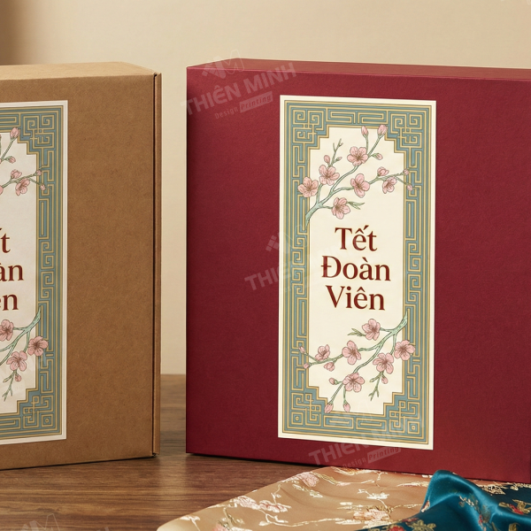 In tem tết dán hộp giấy - In ấn Thiên Minh - Công Ty TNHH In ấn Thiên Minh