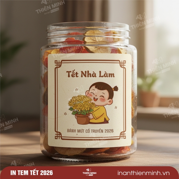 In tem tết dán hộp nhựa - In ấn Thiên Minh - Công Ty TNHH In ấn Thiên Minh