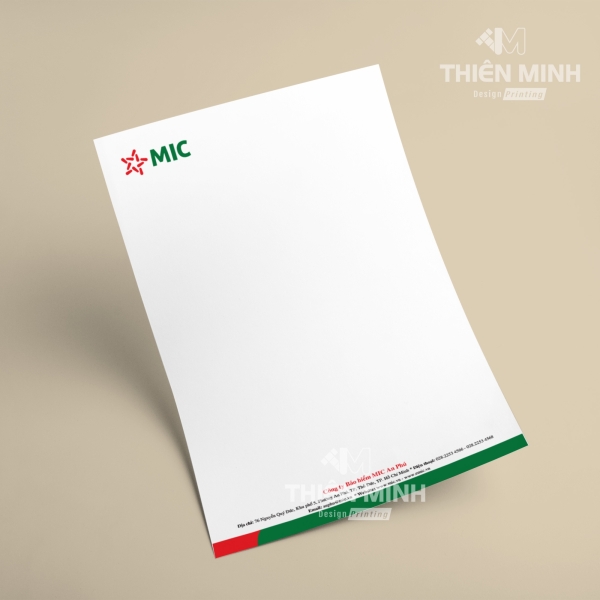 Mẫu thiết kế giấy tiêu đề (letterhead) 02 - In ấn Thiên Minh - Công Ty TNHH In ấn Thiên Minh