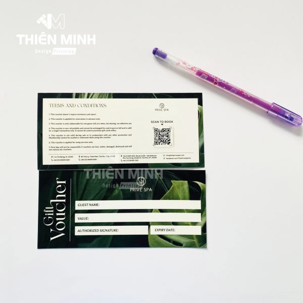 Mẫu thiết kế voucher 02 - In ấn Thiên Minh - Công Ty TNHH In ấn Thiên Minh