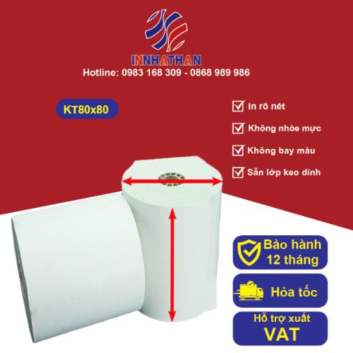Giấy in nhiệt Bill KT80x80