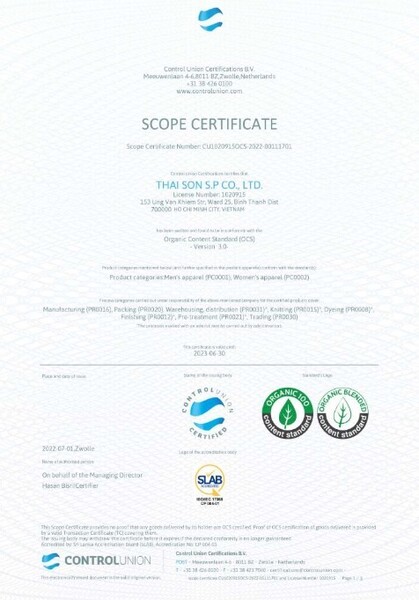 OCS - Vải Dệt Kim Thái Sơn S.P - Công Ty TNHH Thái Sơn S.P