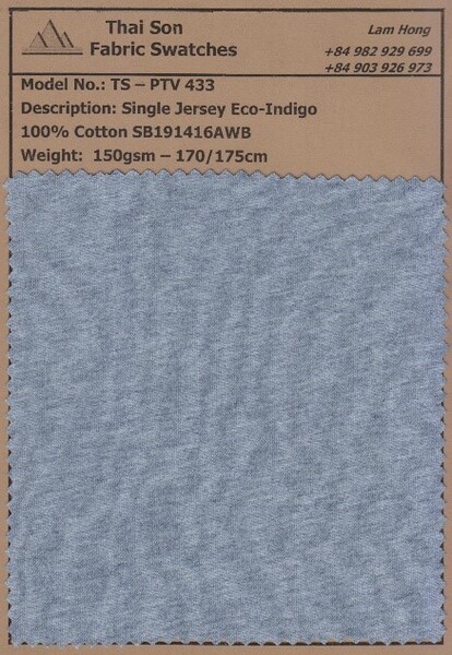 Vải cotton eco indigo - Vải Dệt Kim Thái Sơn S.P - Công Ty TNHH Thái Sơn S.P
