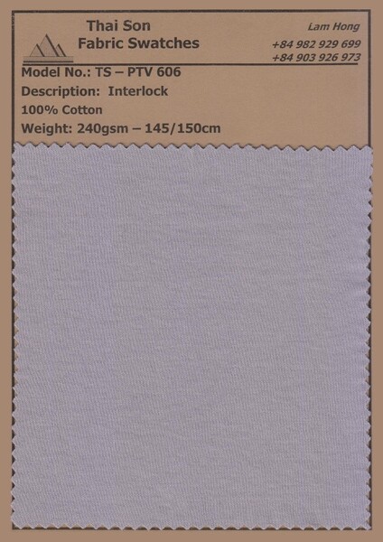 Vải interlock - Vải Dệt Kim Thái Sơn S.P - Công Ty TNHH Thái Sơn S.P