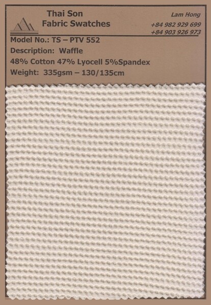 Vải waffle - Vải Dệt Kim Thái Sơn S.P - Công Ty TNHH Thái Sơn S.P