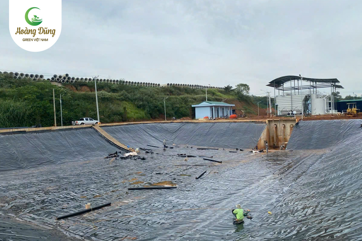 Dự án bạt HDPE 1mm làm hồ chứa nước sạch