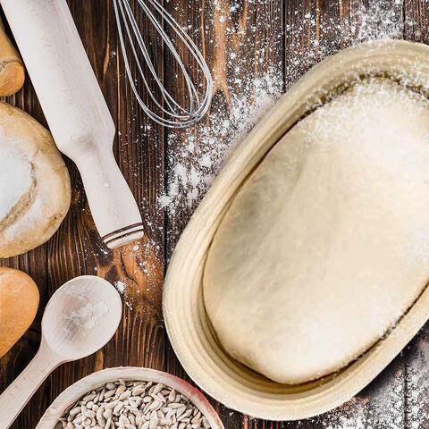 Giỏ ủ bột Banneton mây đan