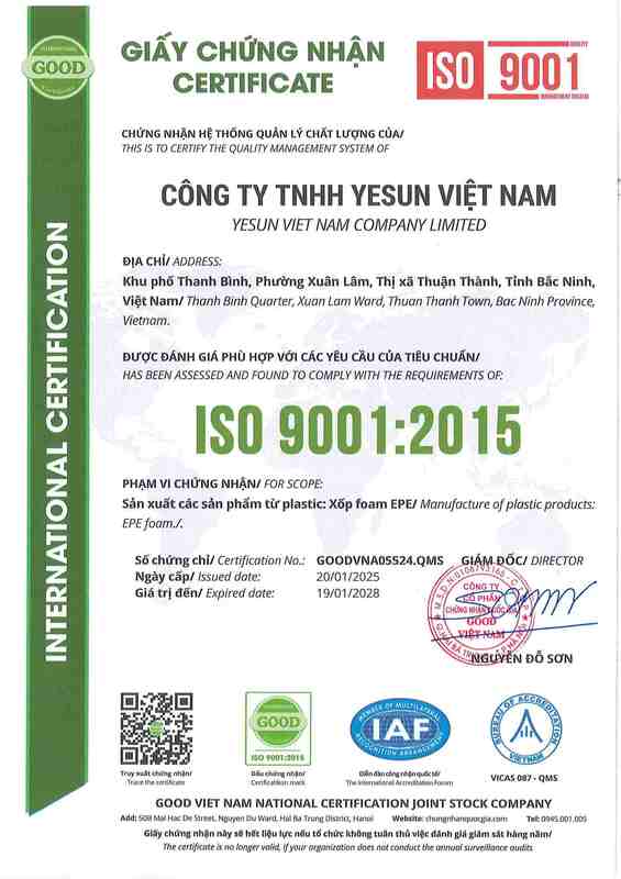 Chứng nhận ISO 9001:2015