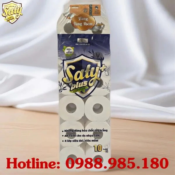 Giấy vệ sinh SATY 10 cuộn + 2