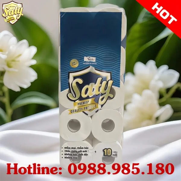 Giấy vệ sinh SATY Xanh
