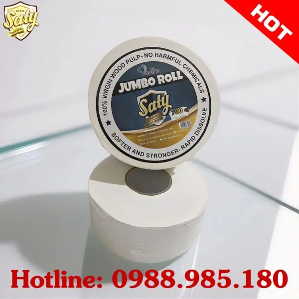 Giấy vệ sinh cuộn lớn SATY 600g