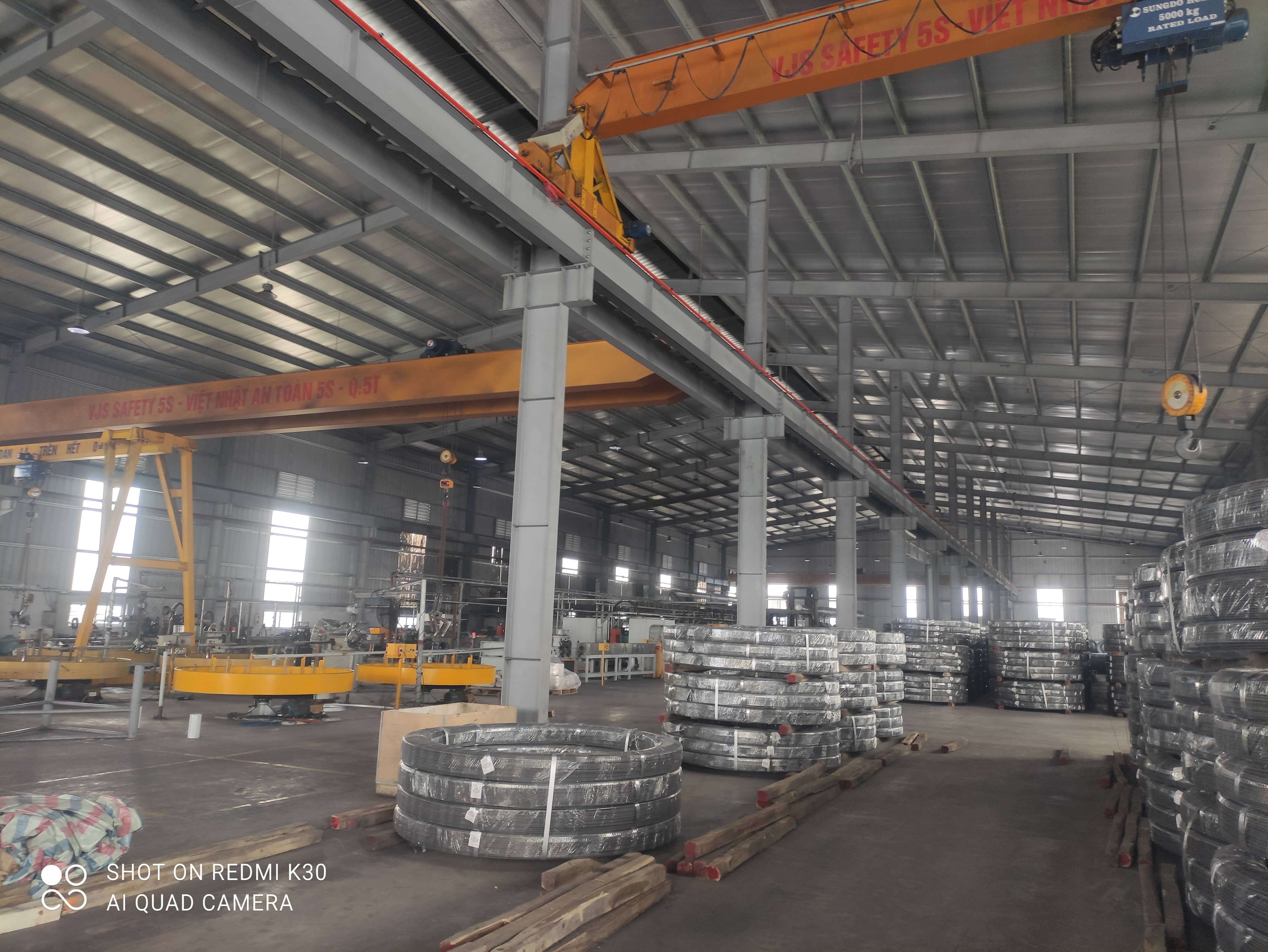 Hình ảnh nhà máy công ty CP thép dự ứng lực Việt - Nhật