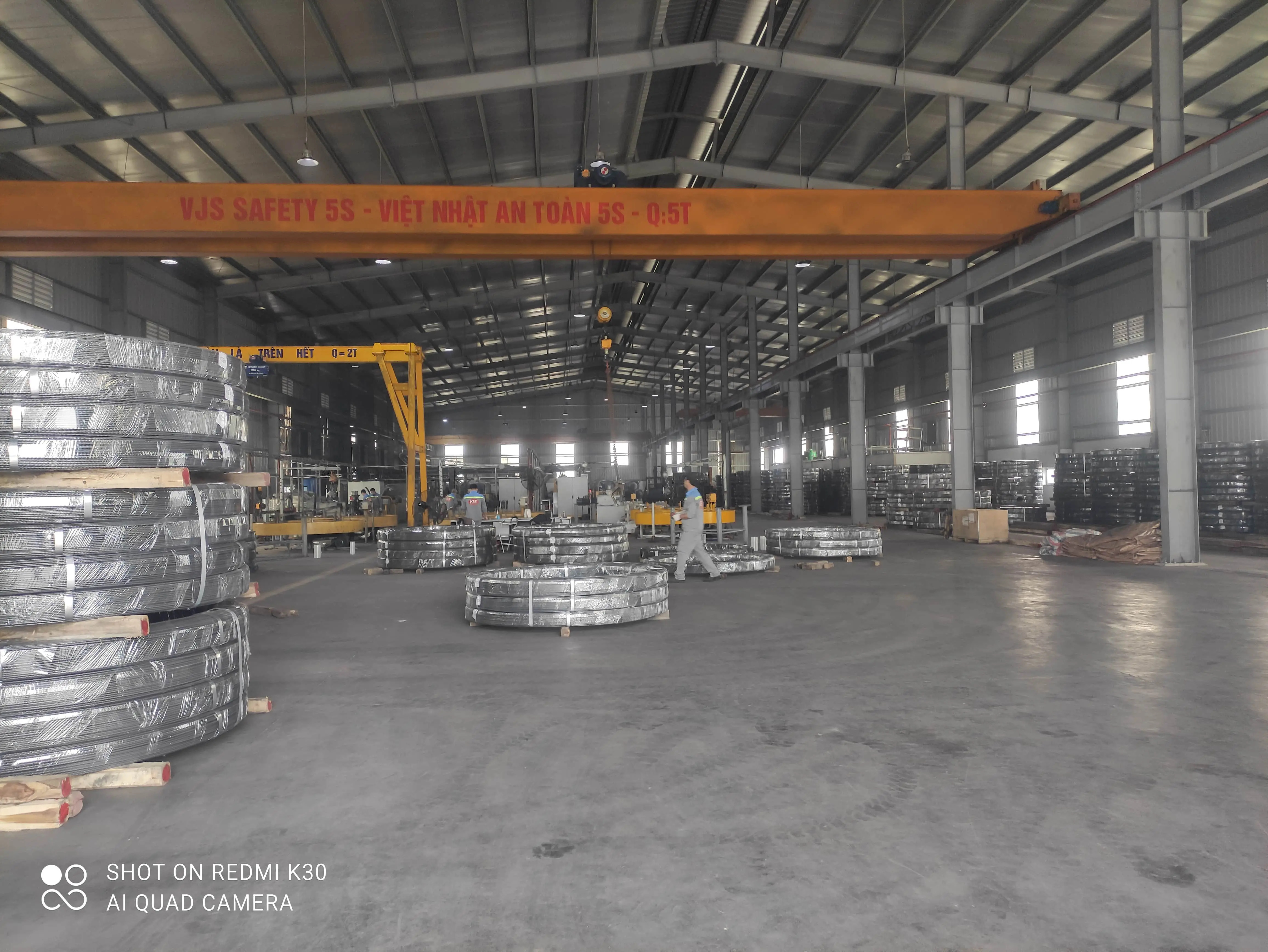 Hình ảnh nhà máy công ty CP thép dự ứng lực Việt - Nhật