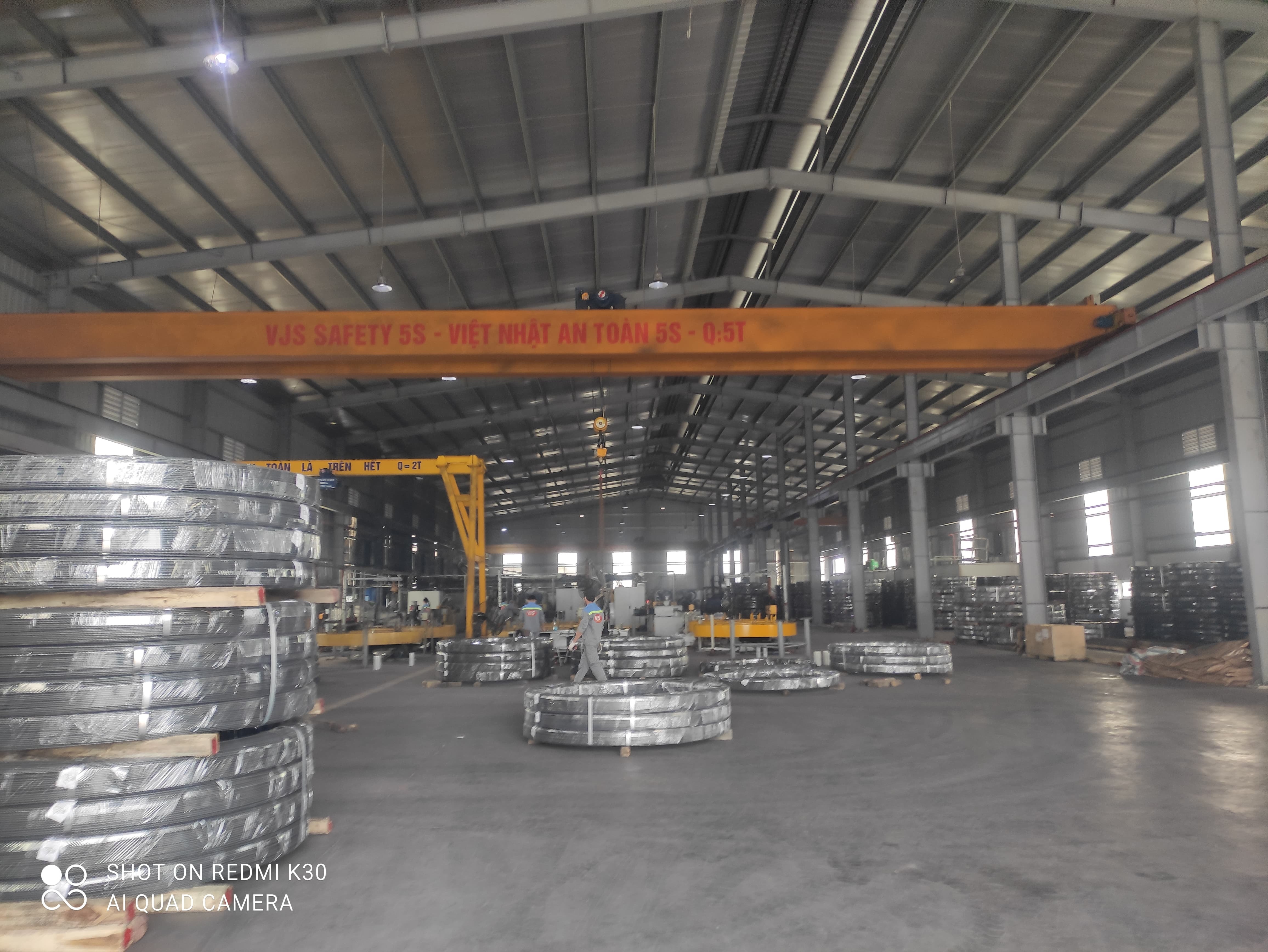 Hình ảnh nhà máy công ty CP thép dự ứng lực Việt - Nhật
