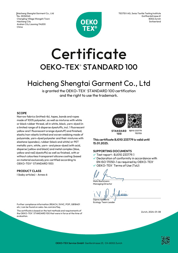 Chứng nhận OEKO Tex Standard 100