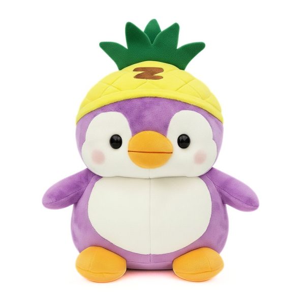 Thú nhồi bông chim cánh cụt dứa tím