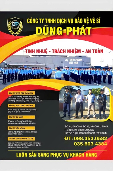 Catalogue Dũng Phát - Công Ty TNHH Dịch Vụ Bảo Vệ Vệ Sĩ Dũng Phát