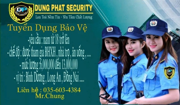 Hình ảnh tuyển dụng - Công Ty TNHH Dịch Vụ Bảo Vệ Vệ Sĩ Dũng Phát