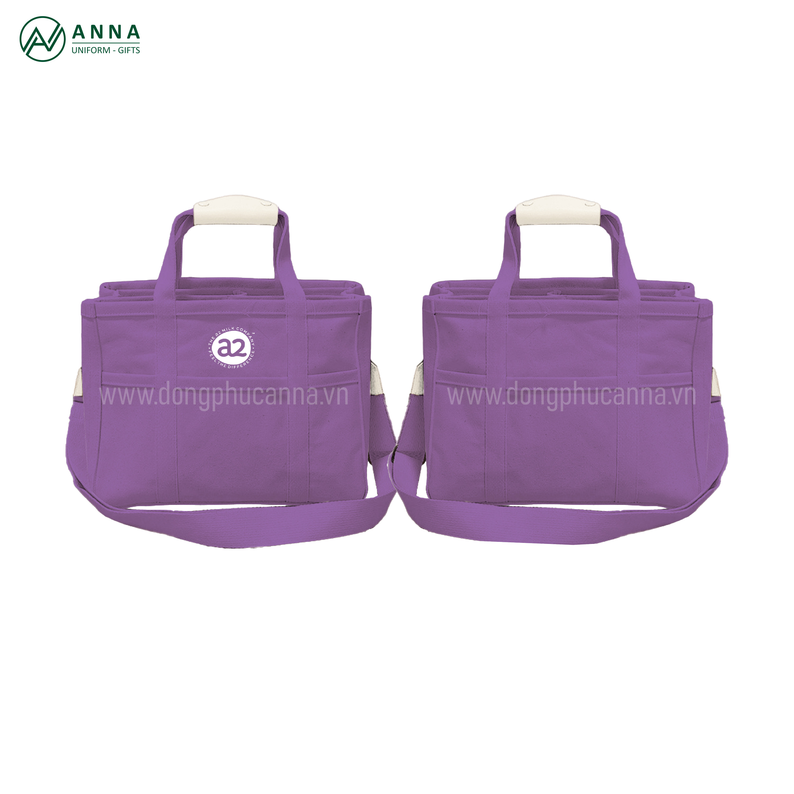 Túi vải tím đi học, đi làm - Công Ty TNHH Sản Xuất Thương Mại Quốc Tế ANNA