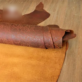 Da bò sáp ngựa điên có vân màu bò cháy