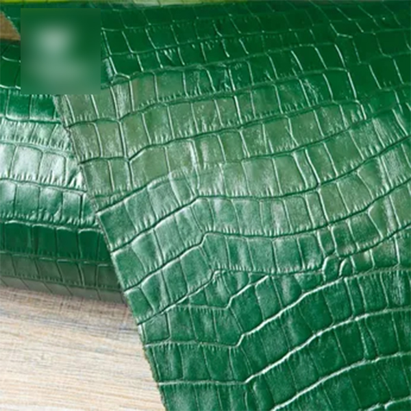 Dập vân cá sấu bụng màu xanh lá
